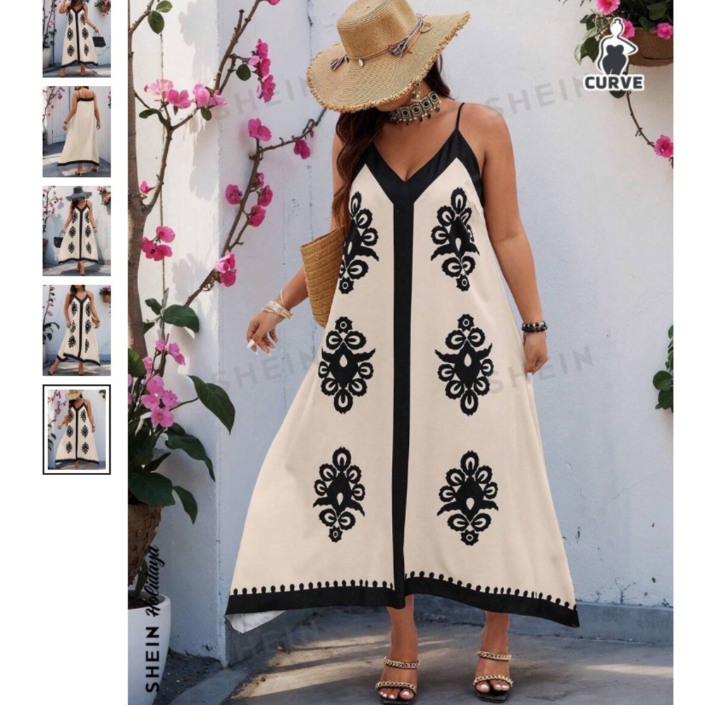NWT! Black & white patterned dress.